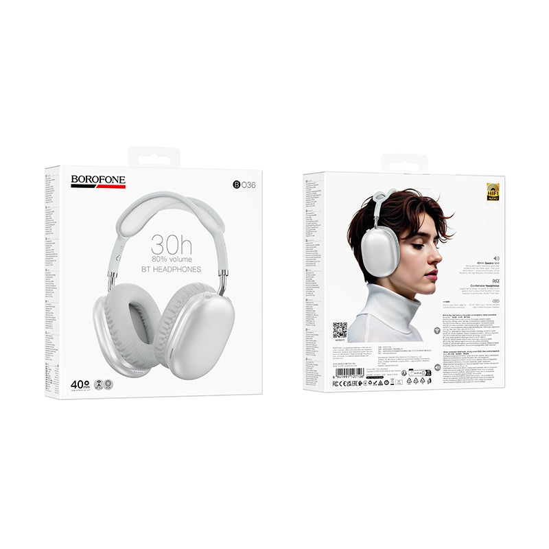 BOROFONE BO36 Tone BT headphones - Silver