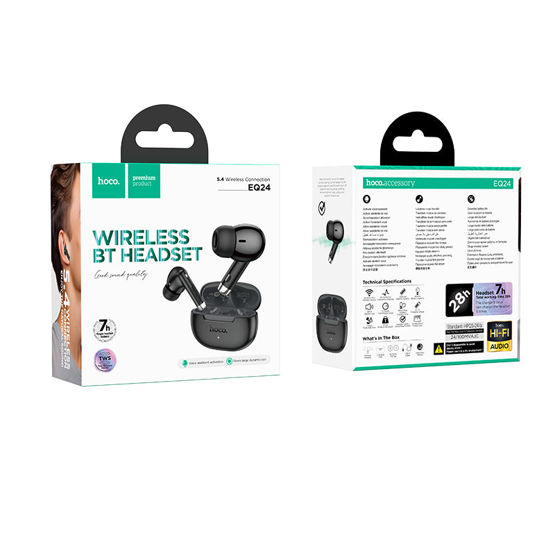 Hoco EQ24 7 Hours Estrella wireless BT headset - midnight black