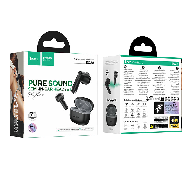 Hoco EQ28 7 Hours Bird true wireless Bluetooth headset - Black