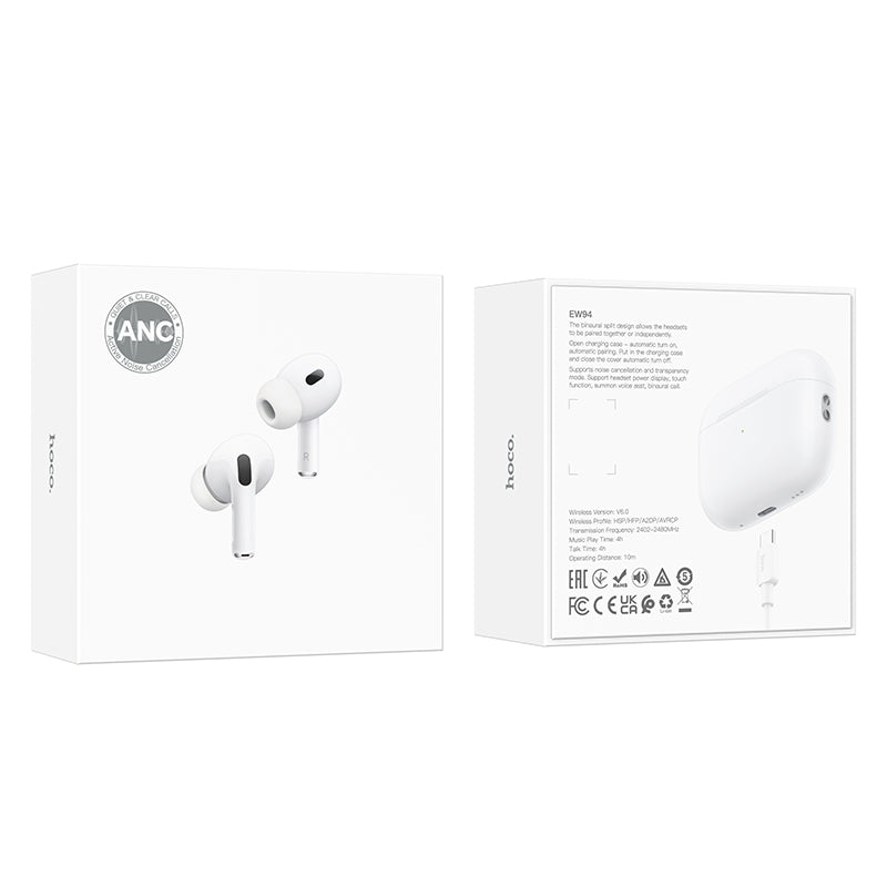 Hoco EW94 True wireless ANC noise reduction BT headset - White