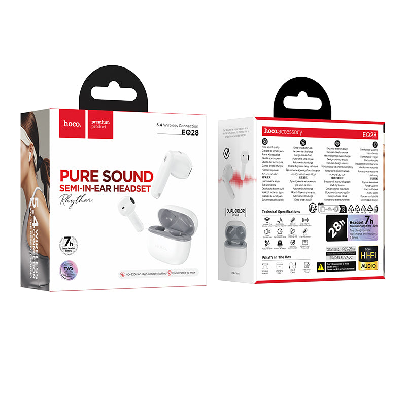 Hoco EQ28 7 Hours Bird true wireless Bluetooth headset - White