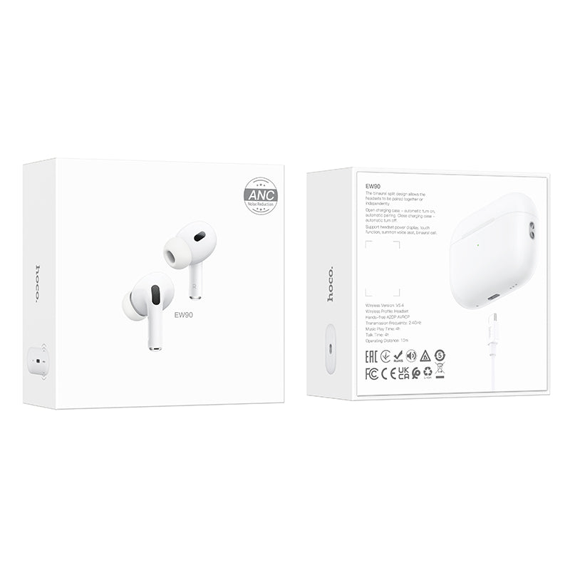 Hoco EW90 True wireless ANC Active Noise Cancellation BT headset - White