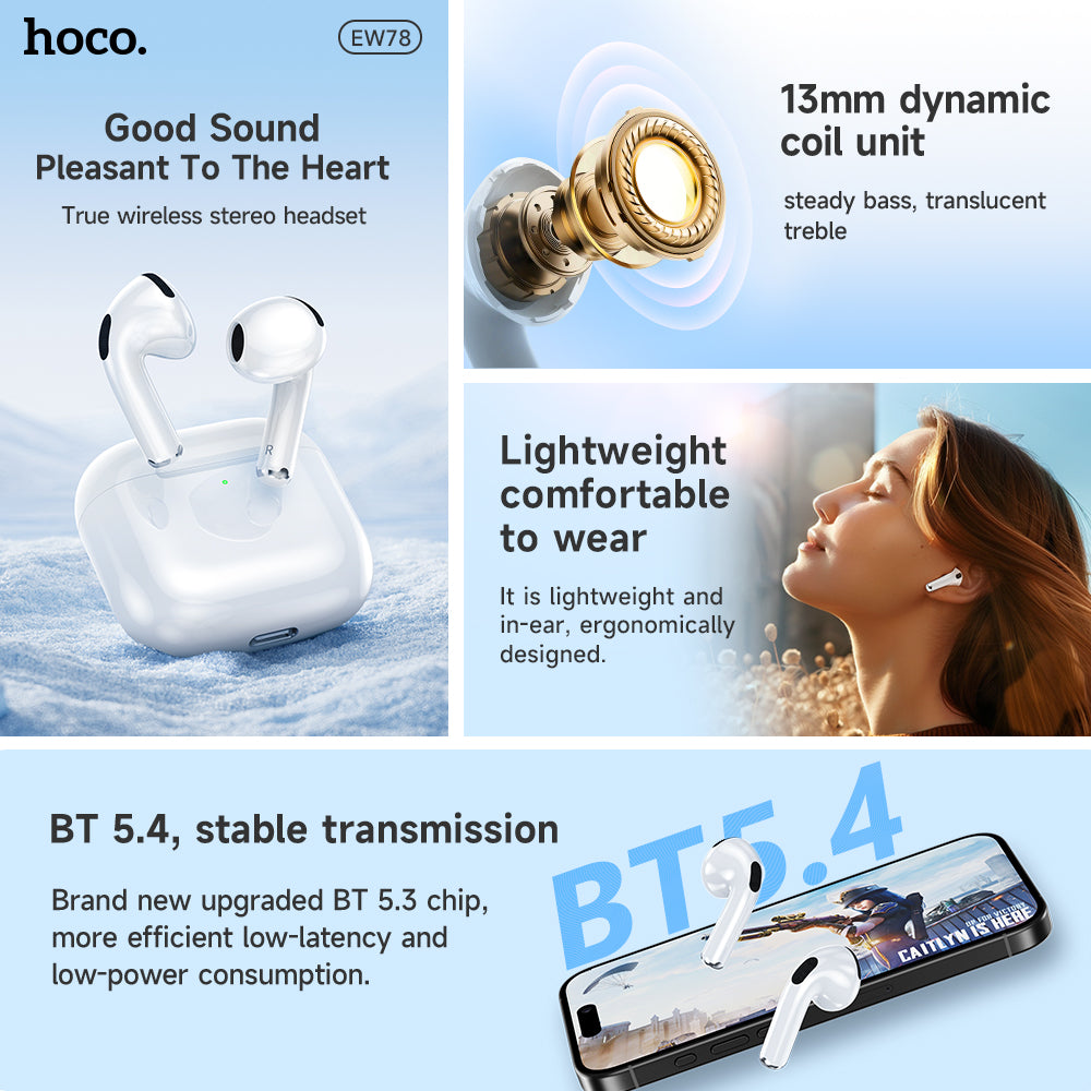 Hoco EW78 True wireless stereo earbuds - White