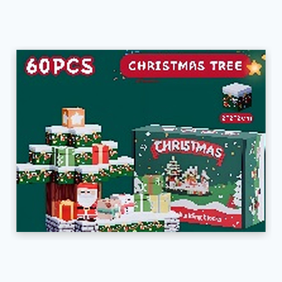 60 PCS Creative DIY Blocks - Christmas Tree Theme