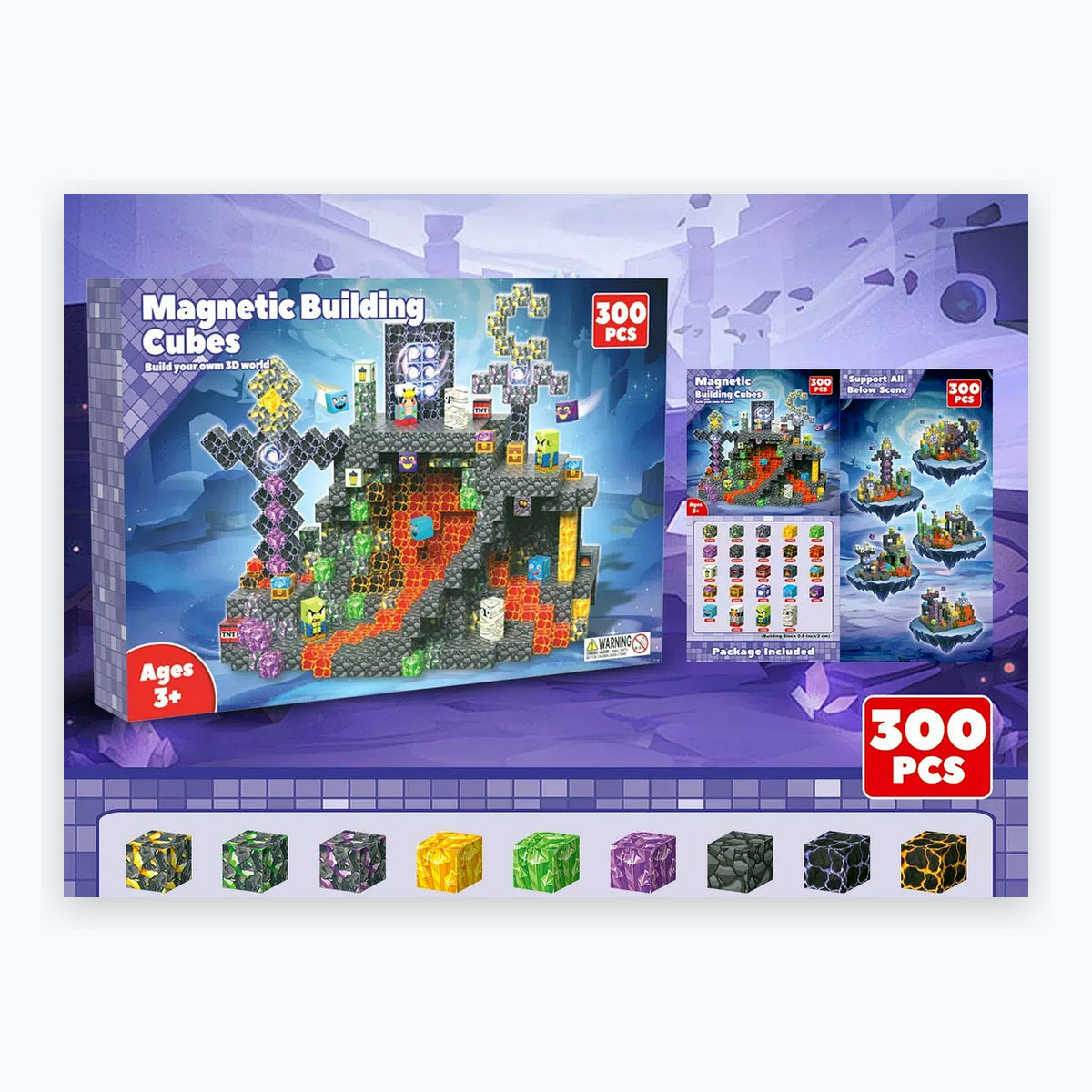 300 PCS Creative DIY Blocks - Grand Crystal City Theme
