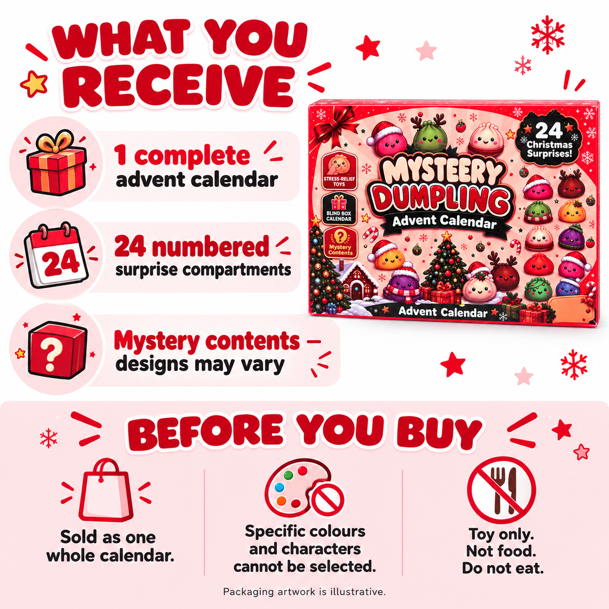 Mystery Dumpling whole-calendar contents and blind-box buying guide
