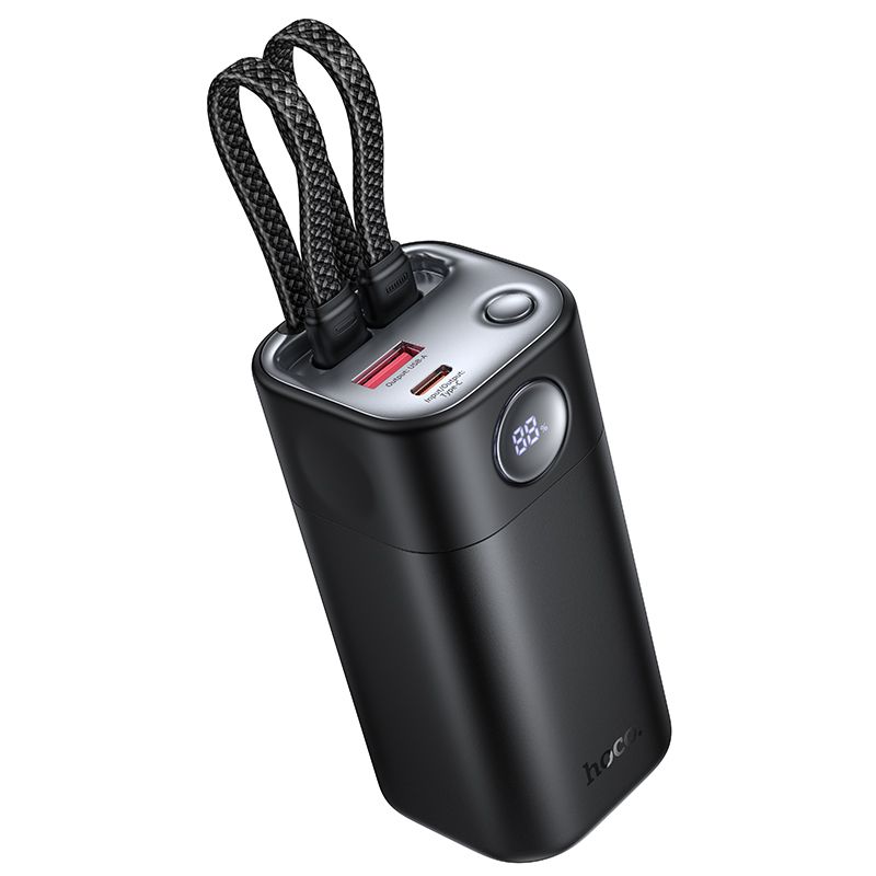 Hoco Q59 ports, built-in cables and digital display