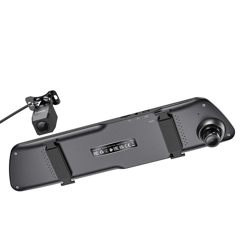 Hoco DV4 4.5-inch rearview mirror Dash Camera dual-channel - Iron Gray