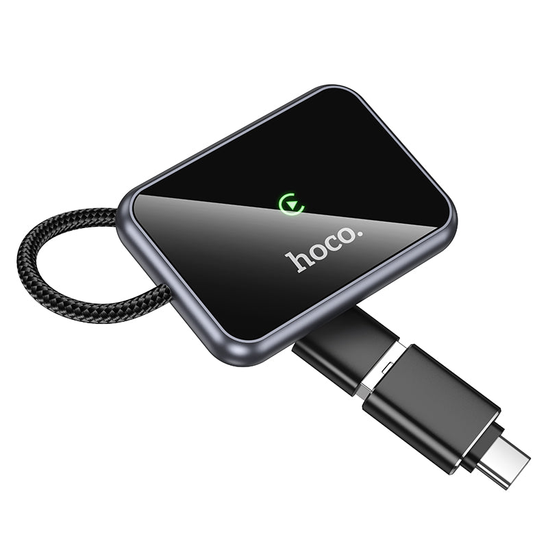 Hoco HU1 Way car wireless CarPlay adapter - metal grey