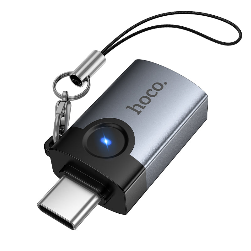 Hoco UA46C Victory USB-C male to USB female adapter - Black