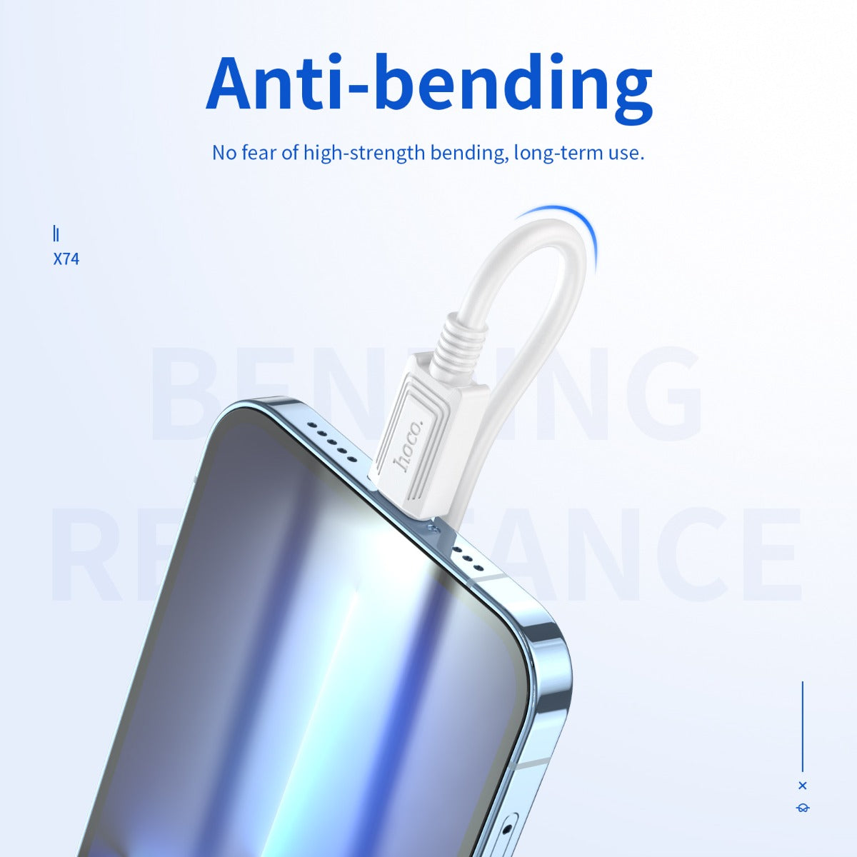 Hoco X74 3-in-1 charging cable iP Micro USB-C - White