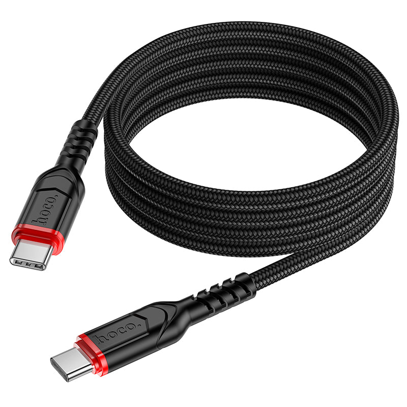 Hoco X59 100cm USB-C To USB-C Victory 60W charging data cable - Black