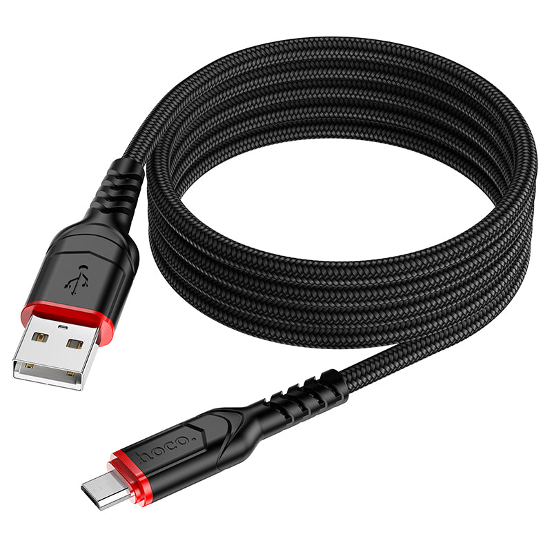 Hoco X59 200cm USB-A To Micro USB Victory charging data cable for Micro - Black