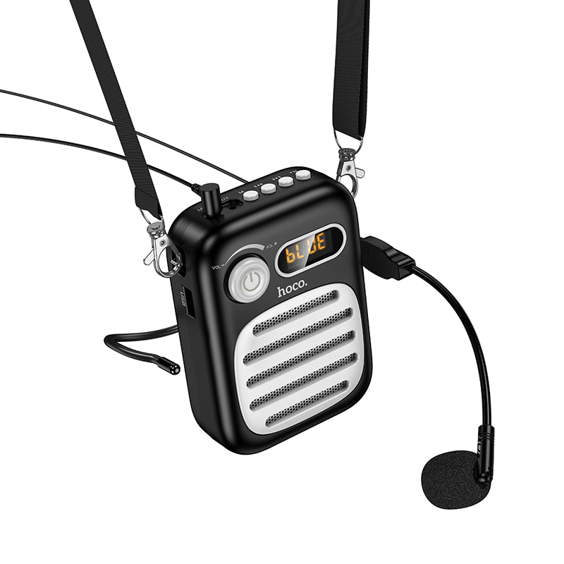 Hoco L23 Lemony speaker with wired microphone - Black