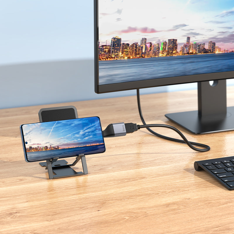 Hoco UA33 USB-C to HDMI adapter - metal grey