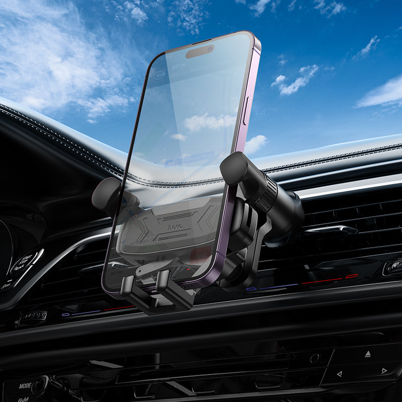 Hoco H66 Gamble gravity linkage car holder air outlet - Black