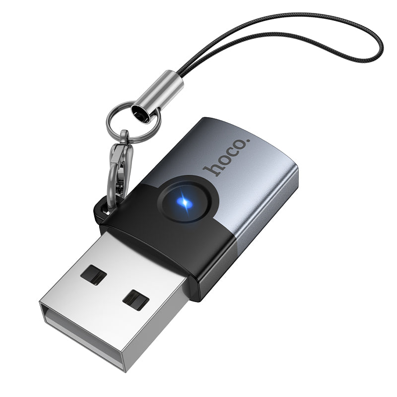 Hoco UA46B Victory USB male to USB-C female adapter - Black