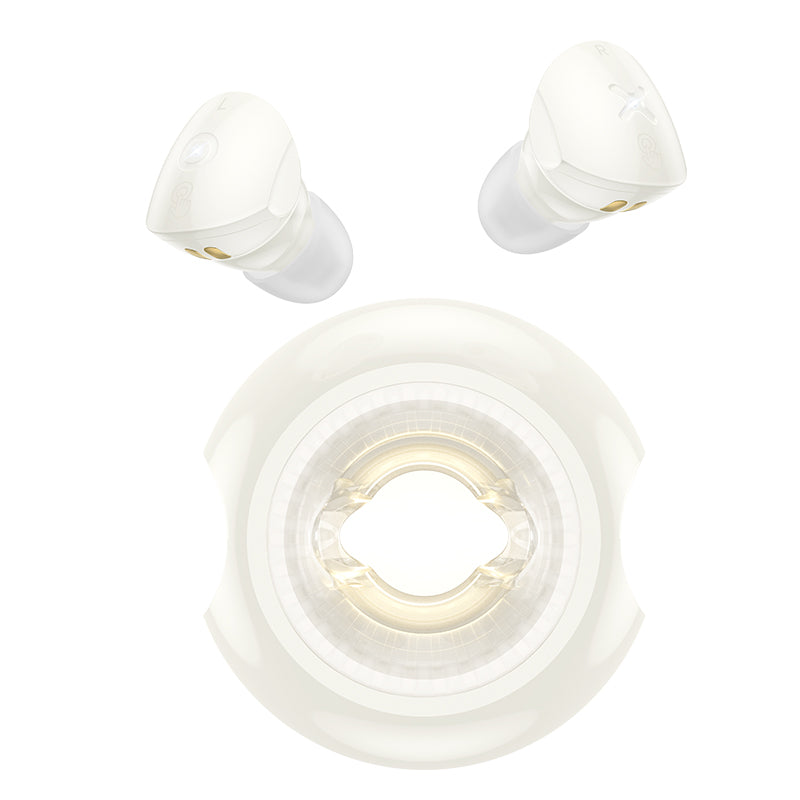 Hoco EW71 6 Hours Galaxia true wireless Bluetooth earbuds - milky white