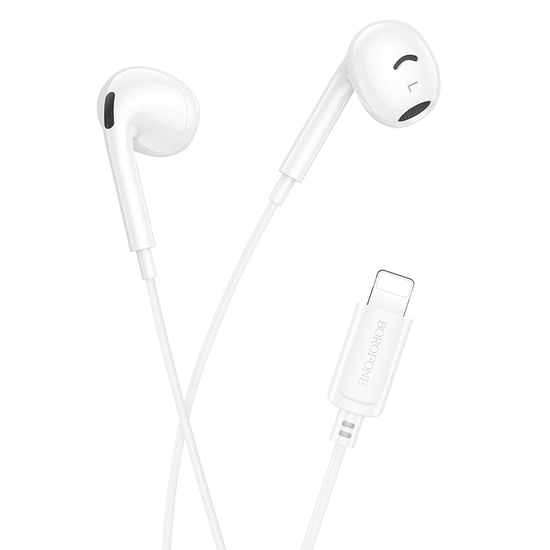 BOROFONE BM96 Lightning Wired Earphones with Microphone - White