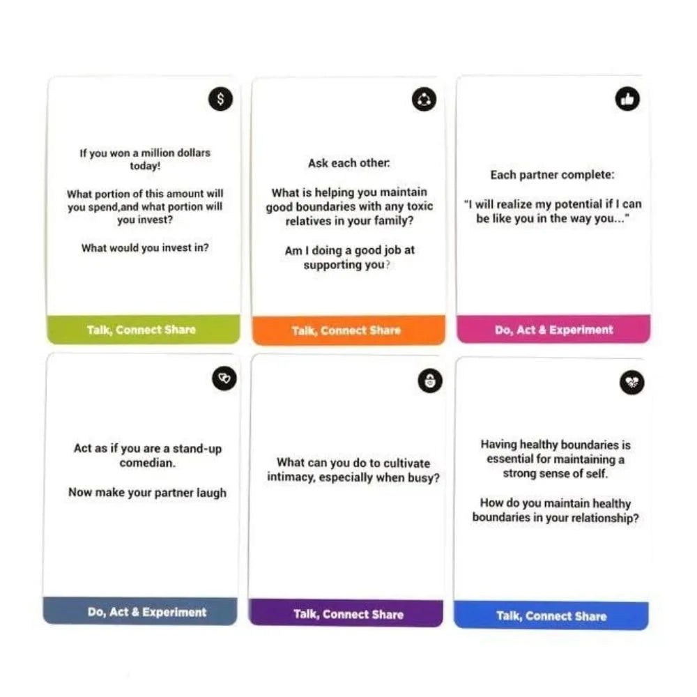 Couple Reconnect couples conversation card game lifestyle view
