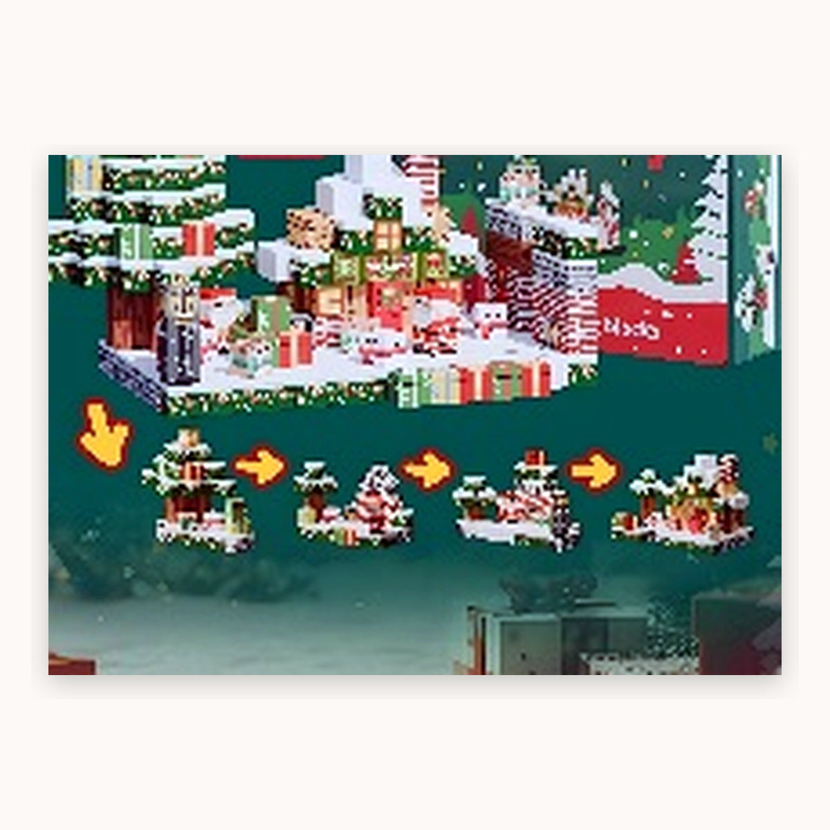 300 PCS Creative DIY Blocks - Christmas Cottage Theme
