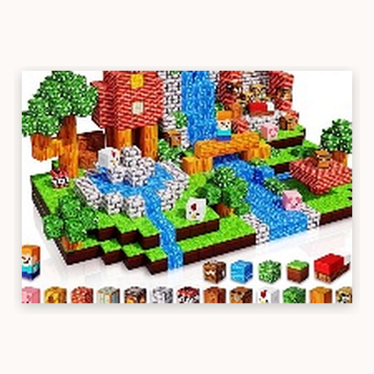 100 PCS Creative DIY Blocks - Animal House Theme