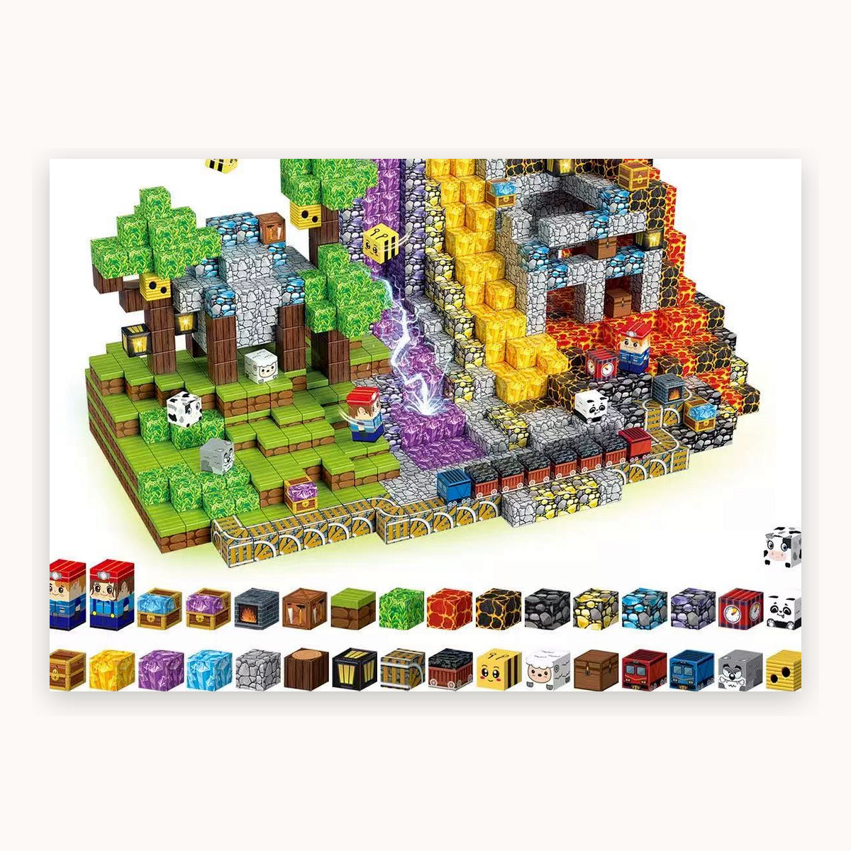 150 PCS Creative DIY Blocks - Crystal Mine Cave Theme