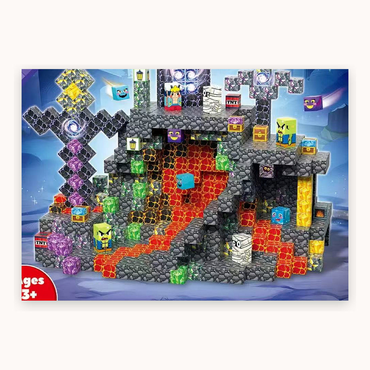 200 PCS Creative DIY Blocks - Crystal City Theme