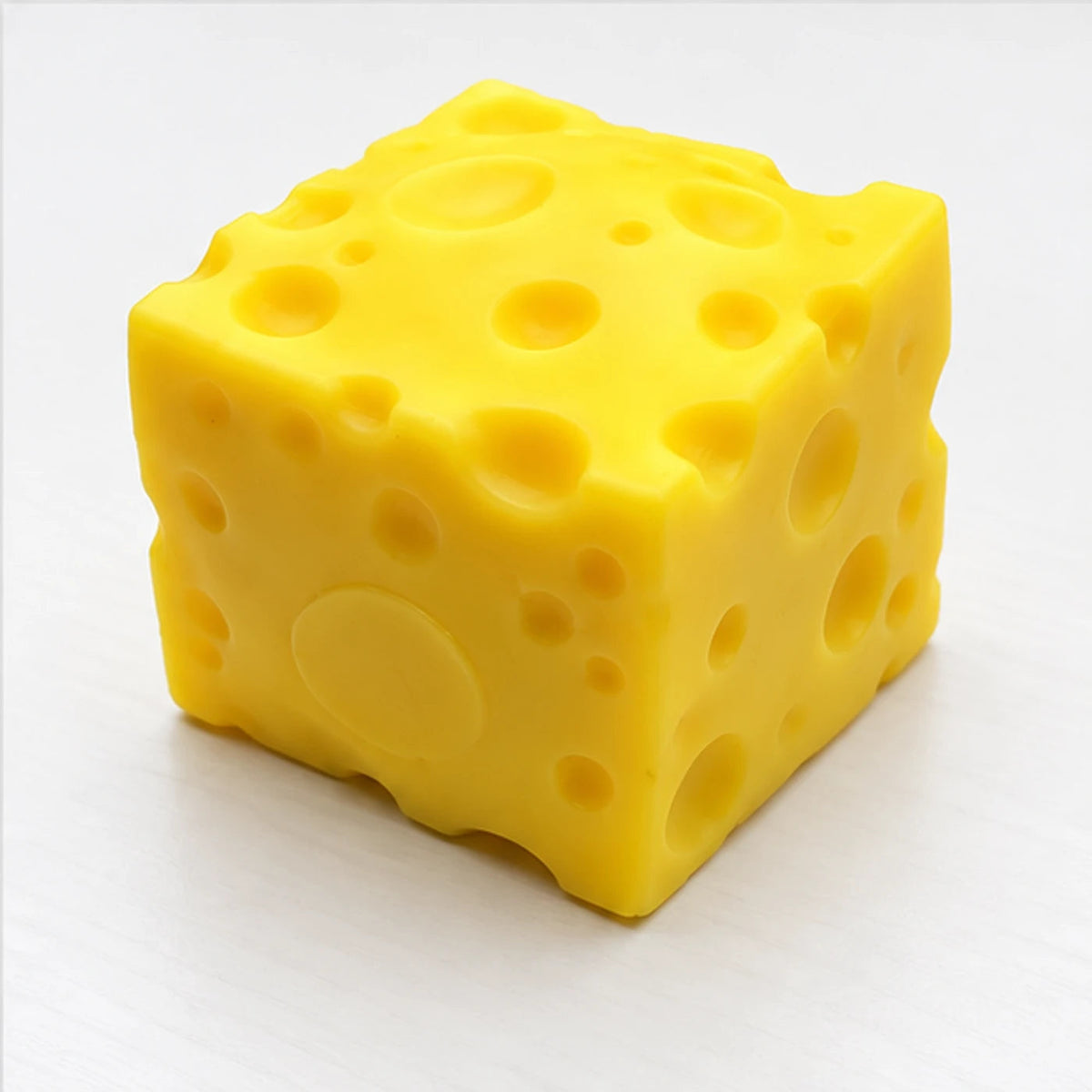 Crunchy cheese cube sensory toy lifestyle view