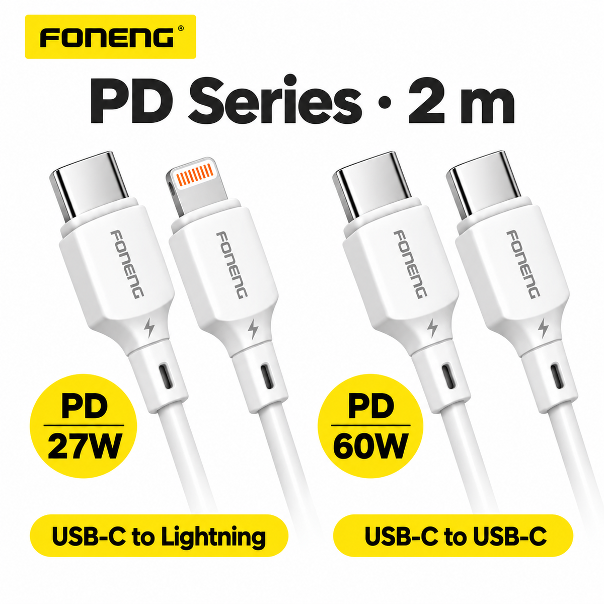 FONENG XS16 2m USB-C PD cable variants