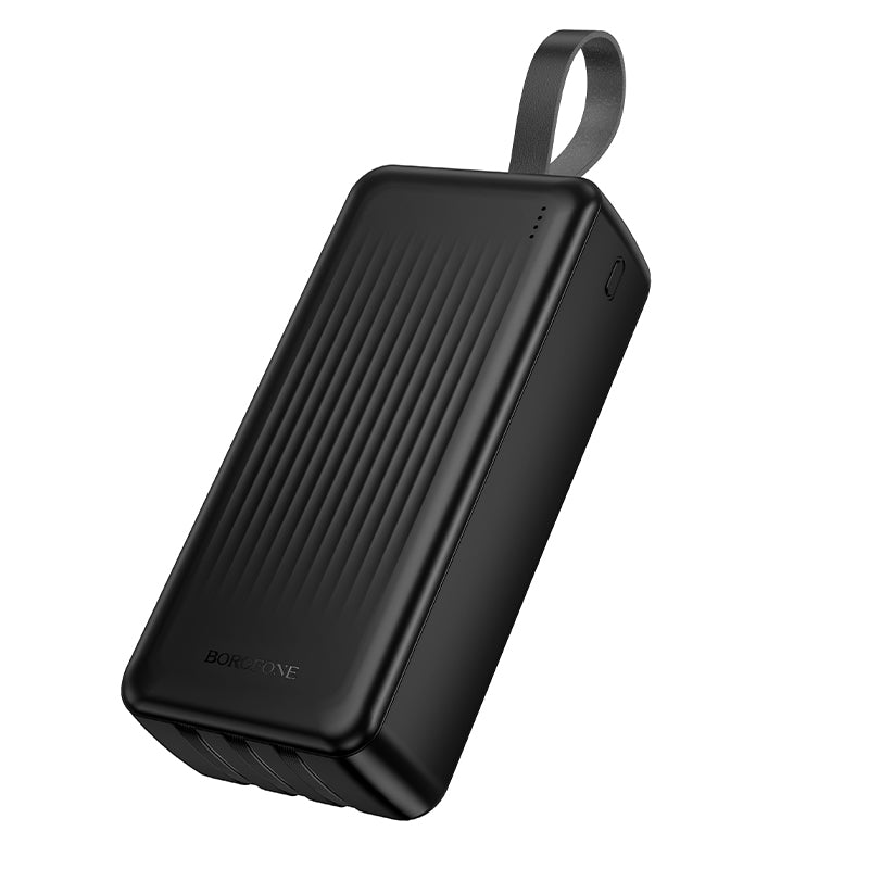 BOROFONE BJ79B 30000mAh Power Bank with 3 Built-In Cables - Black