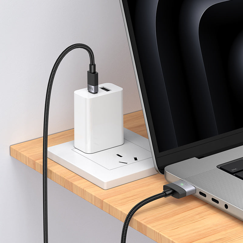 Hoco U141 Magnetic charging cable USB-C to Mag3 - Black
