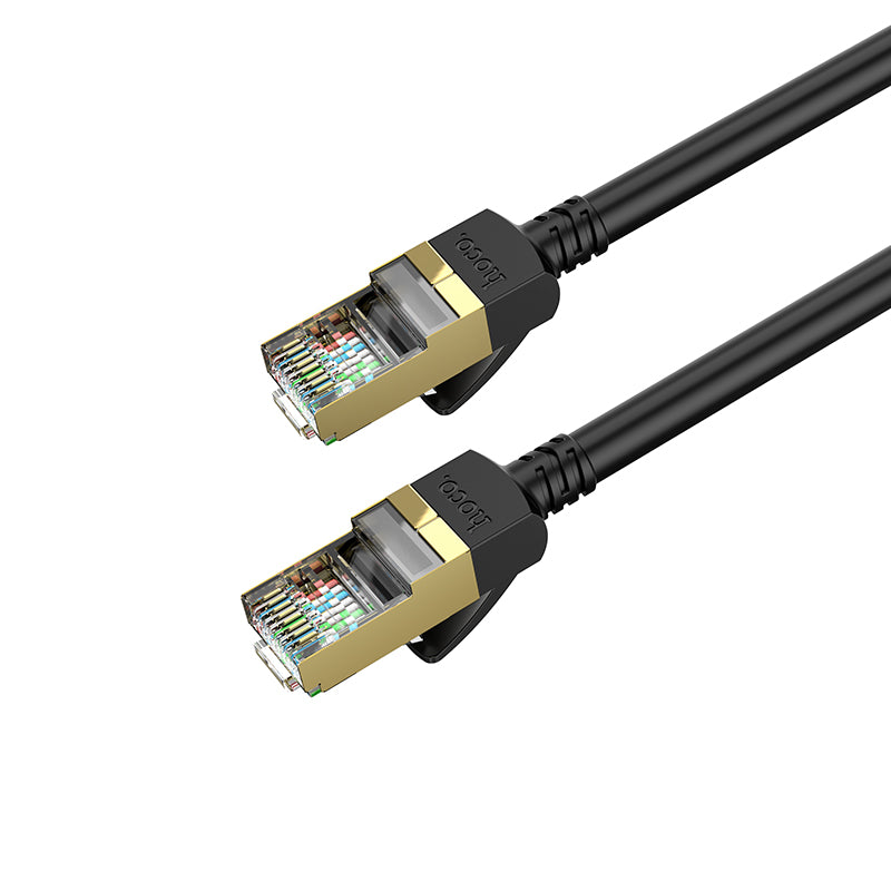 Hoco US02 CAT6 Pure copper gigabit Ethernet cable L 1M - Black