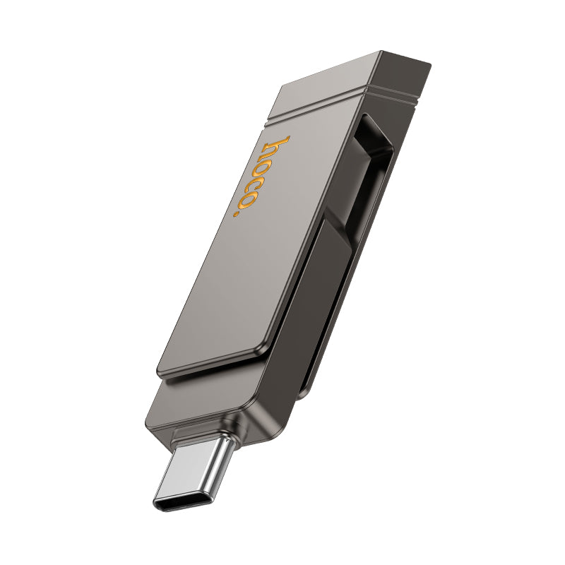 Hoco UD15 Zinc alloy 64GB 5Gbps Clever USB3.2 USB-C flash drive - Metal gray