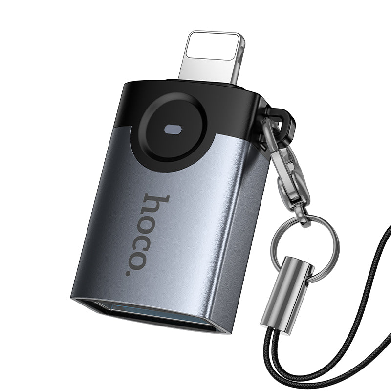 Hoco UA46 Victory iP male to USB female adapter - Black
