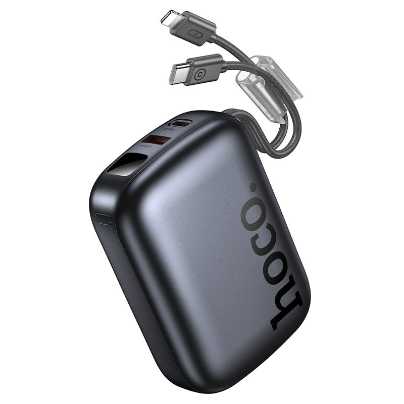 Hoco Q55 CCC 20000mAh Rock 22.5W+PD20W power bank with 2 cables - metal gray