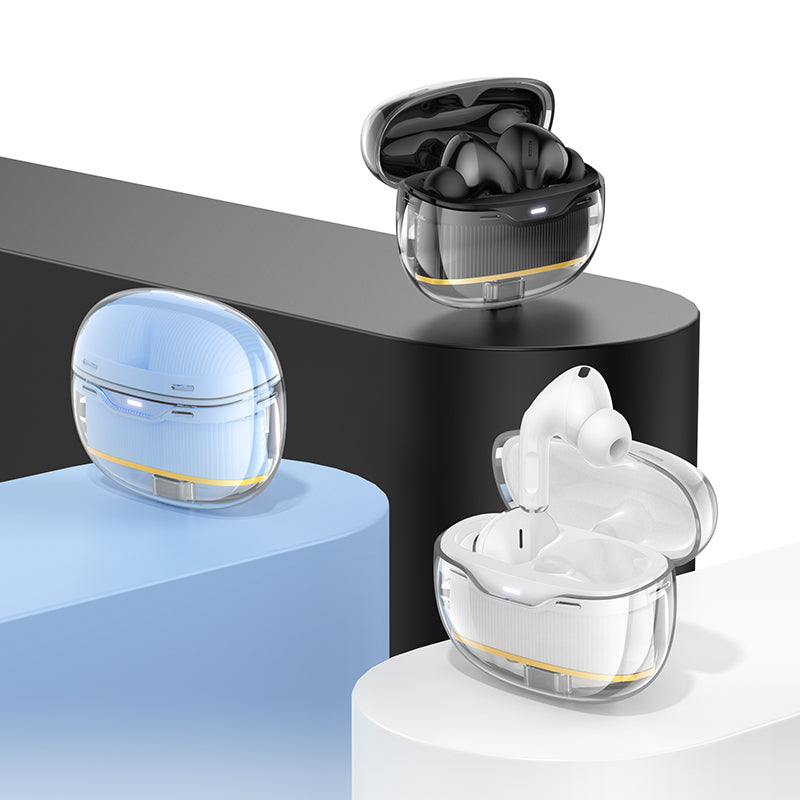 Hoco EW54 Physical Noise Cancelling Rayo true wireless Bluetooth earbuds - ilky white