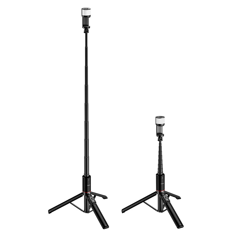 Hoco K34 Spring live broadcast holder with fill light - Black