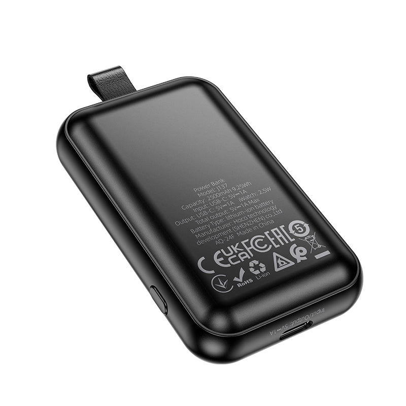 Hoco J137 Power bank with iWatch charger 2500mAh - Black
