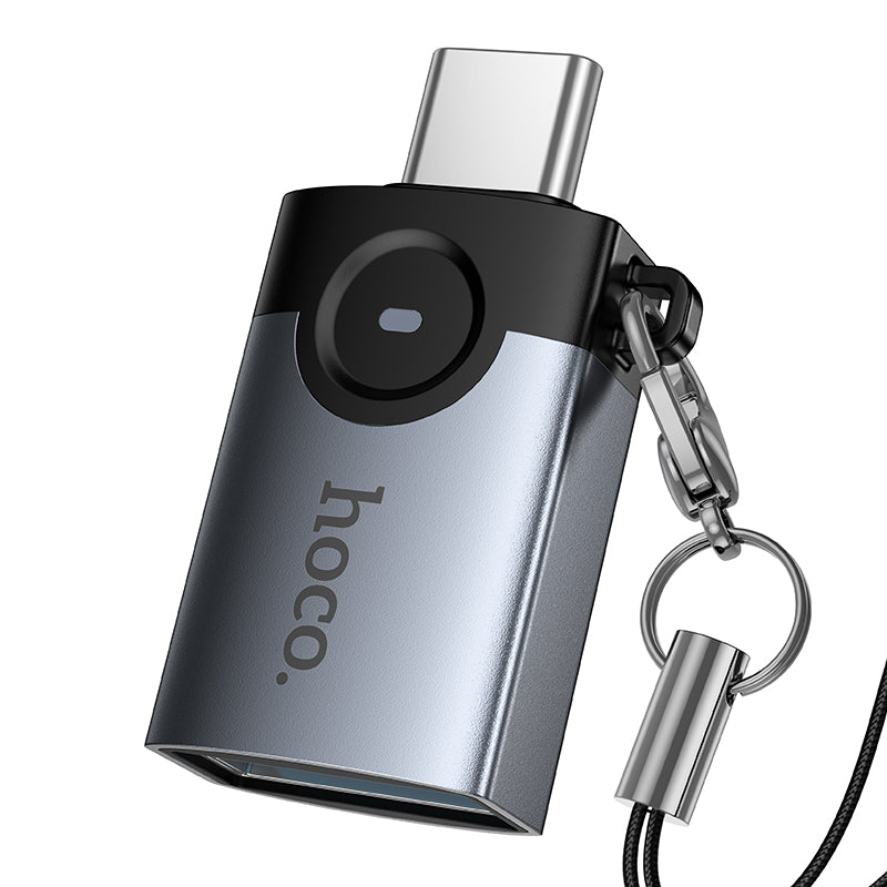 Hoco UA46C Victory USB-C male to USB female adapter - Black