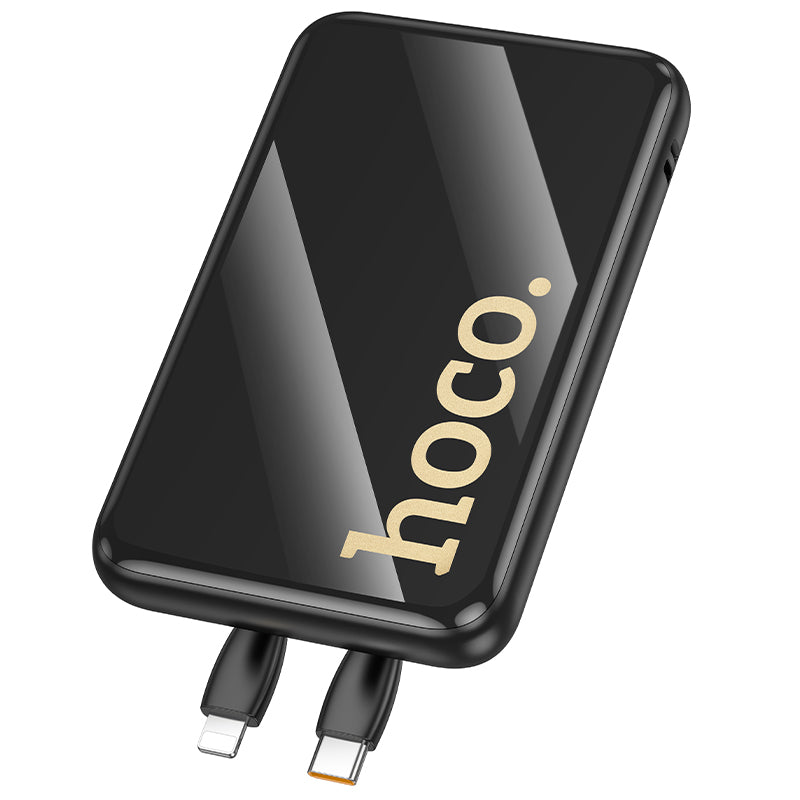 Hoco Q37 Graceful 22.5W power bank with two cables 10000mAh - black