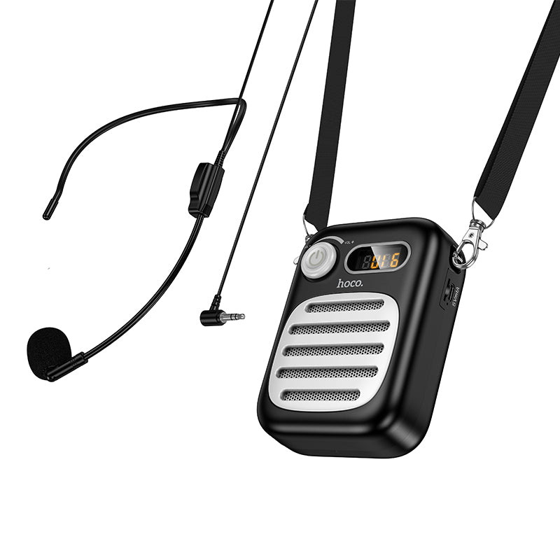 Hoco L23 Lemony speaker with wired microphone - Black