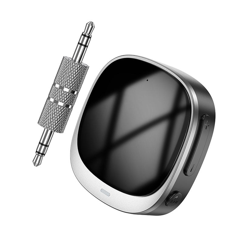 Hoco E80 Travel car AUX Bluetooth receiver - Black