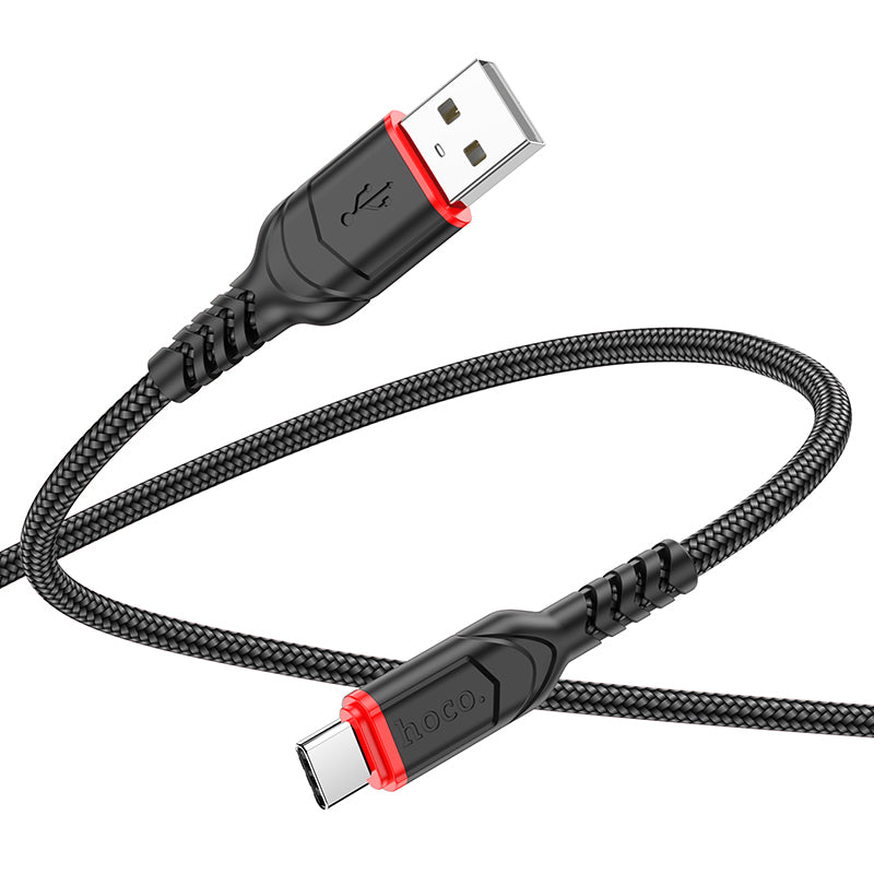 Hoco X59 300cm USB-A To USB-C Victory charging data cable USB-C - Black