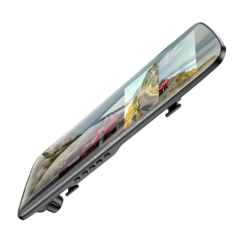 Hoco DV4 4.5-inch rearview mirror Dash Camera dual-channel - Iron Gray