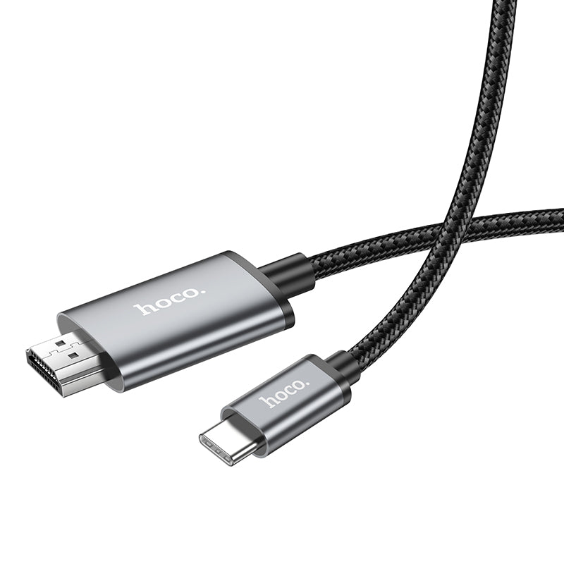 Hoco UA27 HD on-screen cable SB-C Male to HDMI Male - metal grey