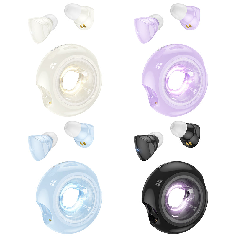 Hoco EW71 6 Hours Galaxia true wireless Bluetooth earbuds - milky white