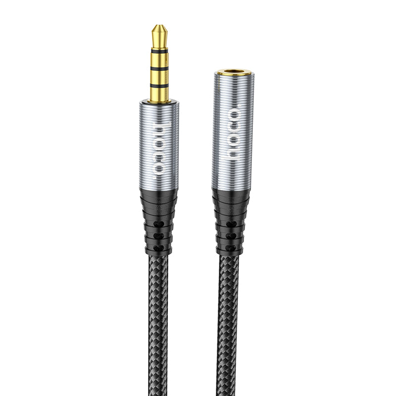 Hoco UPA20 3.5 audio extension cable male to female(L=1M) - metal grey