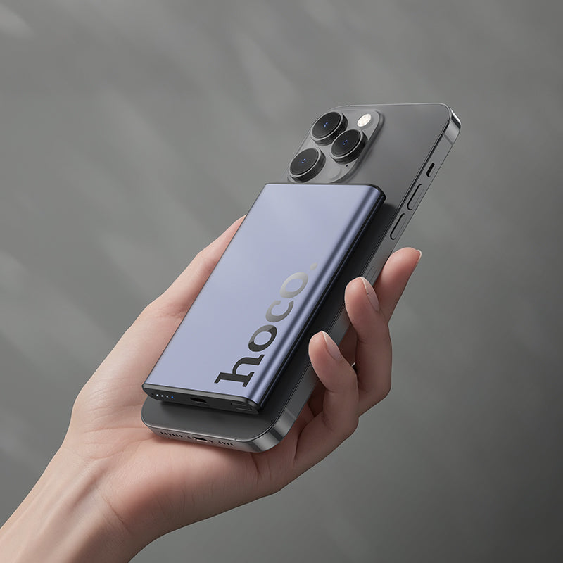 Hoco Q32 CCC 5000mAh Bird PD20W wireless magnetic power bank (MagSafe Compatible) - Metal gray