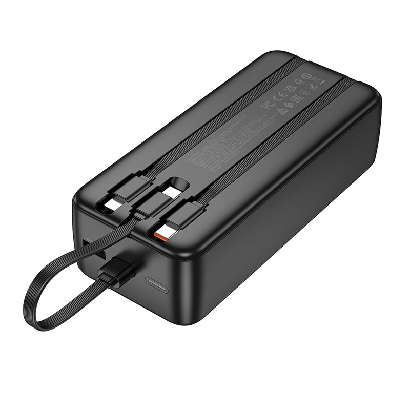 Hoco J132B CCC Sabio 22.5W PD20W fully compatible power bank with 3 cables 30000mAh - Black